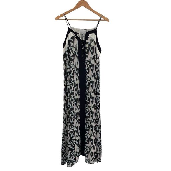 Adelyn Rae navy white print maxi dress size medium - Picture 3 of 7